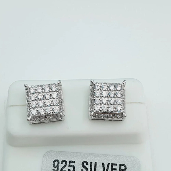 "925 Sterling Silver Cubic Zirconia Earrings, UU1P6A6106 - Picture 6 of 9